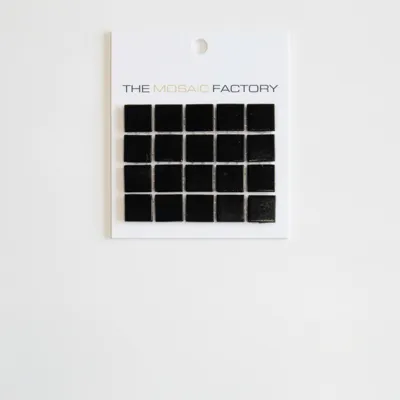 The Mosaic Factory Amsterdam Mozaiek Tegel Vierkant - Super Zwart Glas Basic 322x322 mm