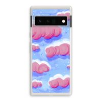 Roze wolken met vogels: Google Pixel 6 Pro Transparant Hoesje