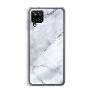 Witte marmer: Samsung Galaxy A12 Transparant Hoesje