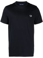 Fred Perry t-shirt en coton à logo brodé - Bleu