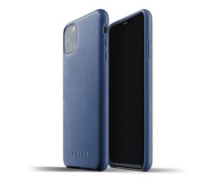 Mujjo Leather Case iPhone 11 Pro Max blauw