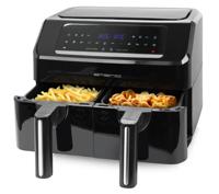 Emerio Smart Fryer AF-130376.1 Dubbel 7,2 l Vrijstaand 2400 W Heteluchtfriteuse Zwart - thumbnail