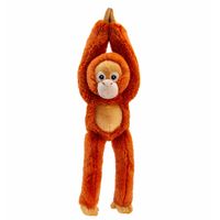 Keel Toys pluche Orang Utan aap knuffeldier - rood/bruin - hangend - 50 cm