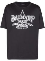 Balmain t-shirt en coton à logo imprimé - Noir