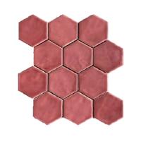 Terre d&apos;Azur Hexagonale Mosaic Royal Fuchsia 28x30 cm