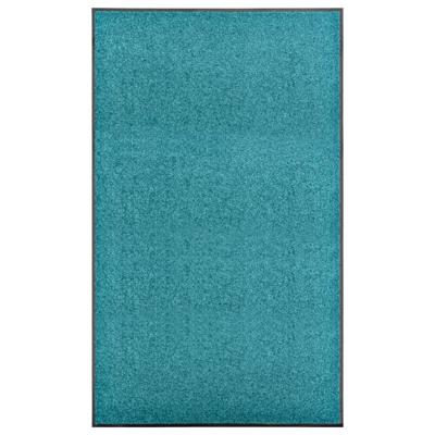 VidaXL Deurmat wasbaar 90x150 cm cyaan