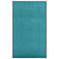 VidaXL Deurmat wasbaar 90x150 cm cyaan VidaXL Deurmat wasbaar 90x150 cm cyaan