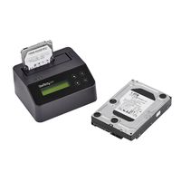 StarTech.com Standalone docking station en schijf wisser voor 2.5 /3.5 SATA schijven USB 3.0 4Kn on - thumbnail