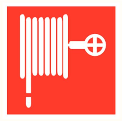 Pictogram brandbestr. afb.slanghaspel 200x200mm