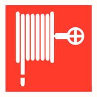 Pictogram brandbestr. afb.slanghaspel 200x200mm Pictogram brandbestr. afb.slanghaspel 200x200mm