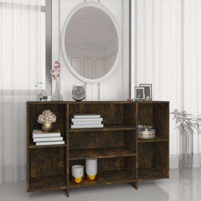 Dressoir 120x30x75 cm bewerkt hout gerookt eikenkleurig