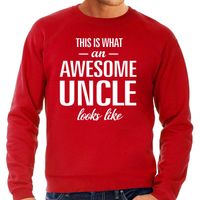 Awesome Uncle / oom cadeau sweater rood heren - thumbnail
