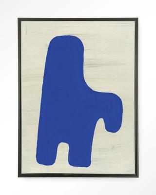 Urban Cotton Wandkleed 'Cobby' 110 x 145cm in Floating Frame - black