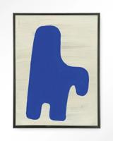 Urban Cotton Wandkleed 'Cobby' 110 x 145cm in Floating Frame - black