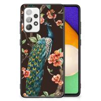 Samsung Galaxy A52 | A52s (5G/4G) Dierenprint Telefoonhoesje Pauw met Bloemen Samsung Galaxy A52 | A52s (5G/4G) Dierenprint Telefoonhoesje Pauw met Bloemen