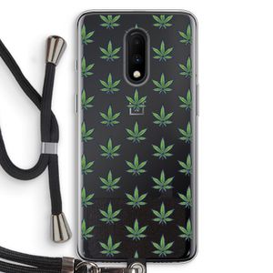 Weed: OnePlus 7 Transparant Hoesje met koord