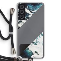 Golven: Samsung Galaxy S21 FE Transparant Hoesje met koord
