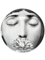 Fornasetti assiette à imprimé graphique - Blanc - thumbnail