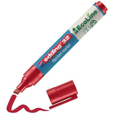 Edding 4-32002 Flipchartmarker 4-32002 Beitelpunt 1 - 5 mm Rood 1 stuk(s)