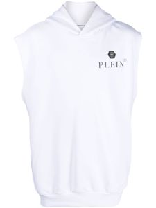 Philipp Plein hoodie à plaque logo - Blanc