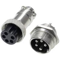 Pollin 453554 Ronde connector Bus, inbouw, Stekker Totaal aantal polen: 5 1 set(s)