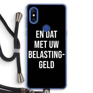 Belastinggeld - Zwart: Xiaomi Mi Mix 3 Transparant Hoesje met koord