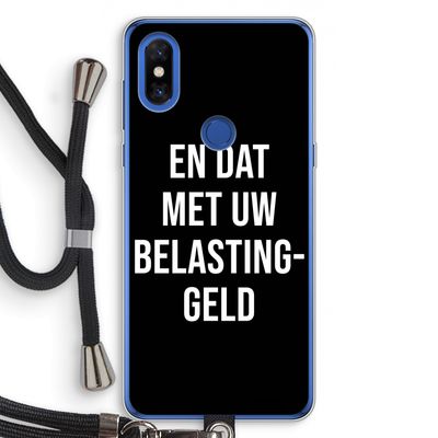 Belastinggeld - Zwart: Xiaomi Mi Mix 3 Transparant Hoesje met koord