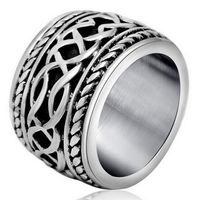 Brede edelstaal heren ring Celtic Knot-21mm