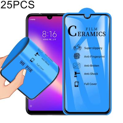 25 stuks 2.5 D volledige lijm volledige cover keramiek film voor Xiaomi Redmi 7/Y3