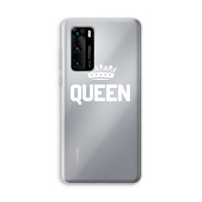 Queen zwart: Huawei P40 Transparant Hoesje