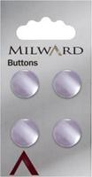 Milward Glanzende Knoop Lila 15mm (4 stuks) - thumbnail