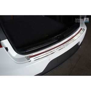 RVS Bumper beschermer passend voor 'Deluxe' Porsche Macan 2014- Chroom/Rood-Zwart Carbon AV244048