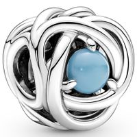 Pandora 790064C02 Bedel Turquoise Blue Eternity Circle zilver-kristal blauw - thumbnail