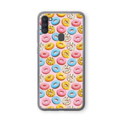 Pink donuts: Samsung Galaxy A11 Transparant Hoesje