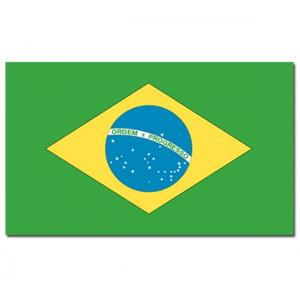 Vlag Brazilië - 90 x 150 cm - Braziliaanse Vlag - Brasil