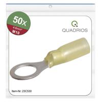 Quadrios 23C530 Ringkabelschoen Dwarsdoorsnede (max.): 6 mm² Gat diameter: 10.5 mm Deels geïsoleerd Geel 50 stuk(s)