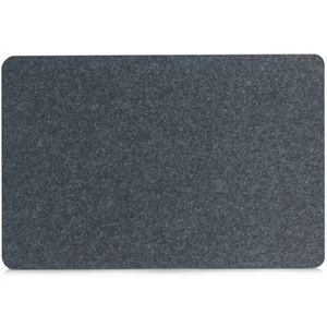 1x Rechthoekige onderleggers/placemats voor borden antraciet grijs 45 x 30 cm   -