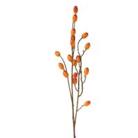 Kunsttak met eikeltjes - oranje - 66 cm