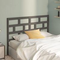Hoofdbord 141x4x100 cm massief grenenhout grijs