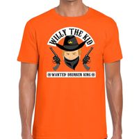 Oranje Koningsdag Willy the Kid t-shirt heren