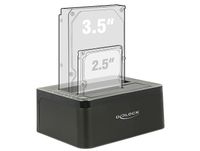 Delock 62661 USB 5 Gbps dubbel dockingstation voor 2 x SATA HDD/SSD met kloonfunctie - thumbnail