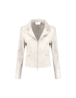 Helena Hart 7288 Zipper Biker Blazers Ecru