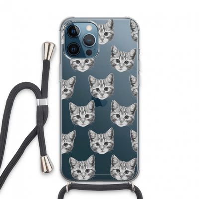 Kitten: iPhone 13 Pro Max Transparant Hoesje met koord