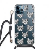 Kitten: iPhone 13 Pro Max Transparant Hoesje met koord