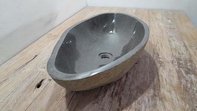 Flussstein Waschbecken RXXL250301, 71x37x15 cm Flussstein Waschbecken RXXL250301, 71x37x15 cm