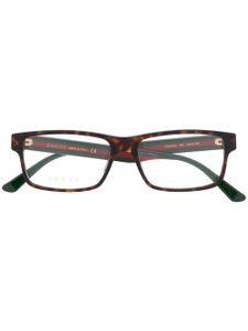 Gucci Eyewear lunettes de vue à monture rectangulaire - Marron