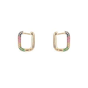 Go Dutch Label Oorbellen Shiny Rounded Square Goud