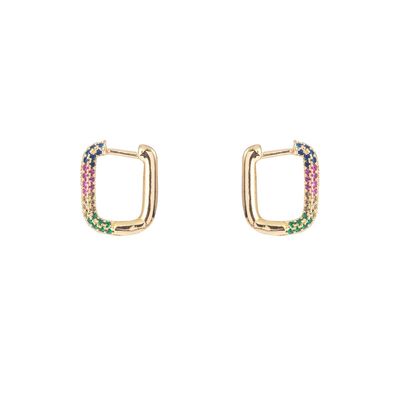 Go Dutch Label Oorbellen Shiny Rounded Square Goud