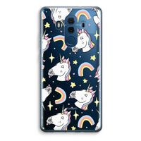 Rainbow Unicorn: Huawei Mate 10 Pro Transparant Hoesje