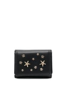 Jimmy Choo star stud-embellished leather wallet - Noir